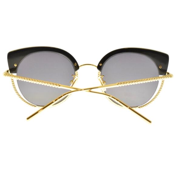 Boucheron Paris BC0105S Women’s Cat Eye Sunglasses Black/Gold Gray UV400 Case main image 6